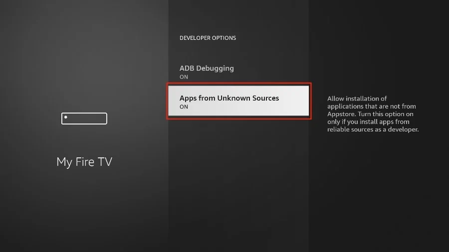 Apollo Group TV allow apps from unknonwn sources