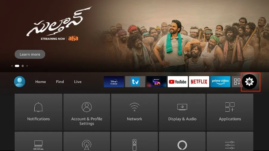 Apollo Group TV open settings menu