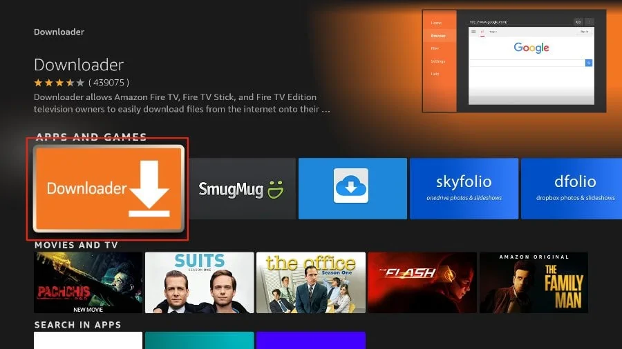 Downloader app for Apollo Group TV install